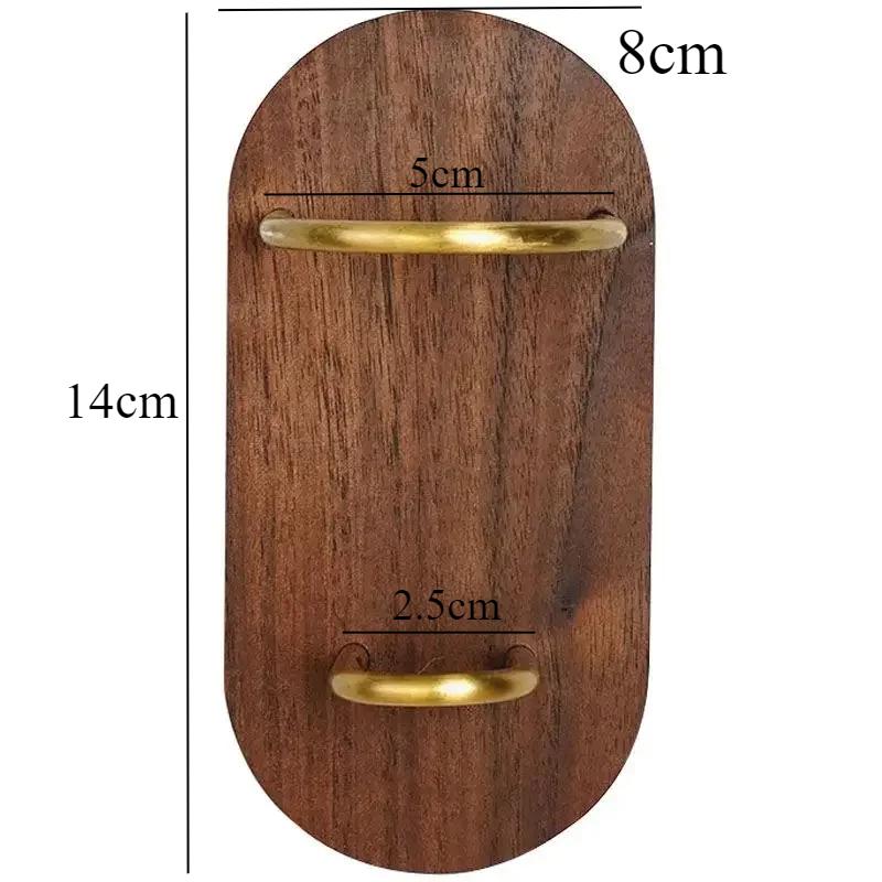 Bath accessories Black Walnut Storage Rack Electric shaver holder Manual shaving knife holder Toilet punching free storage rack