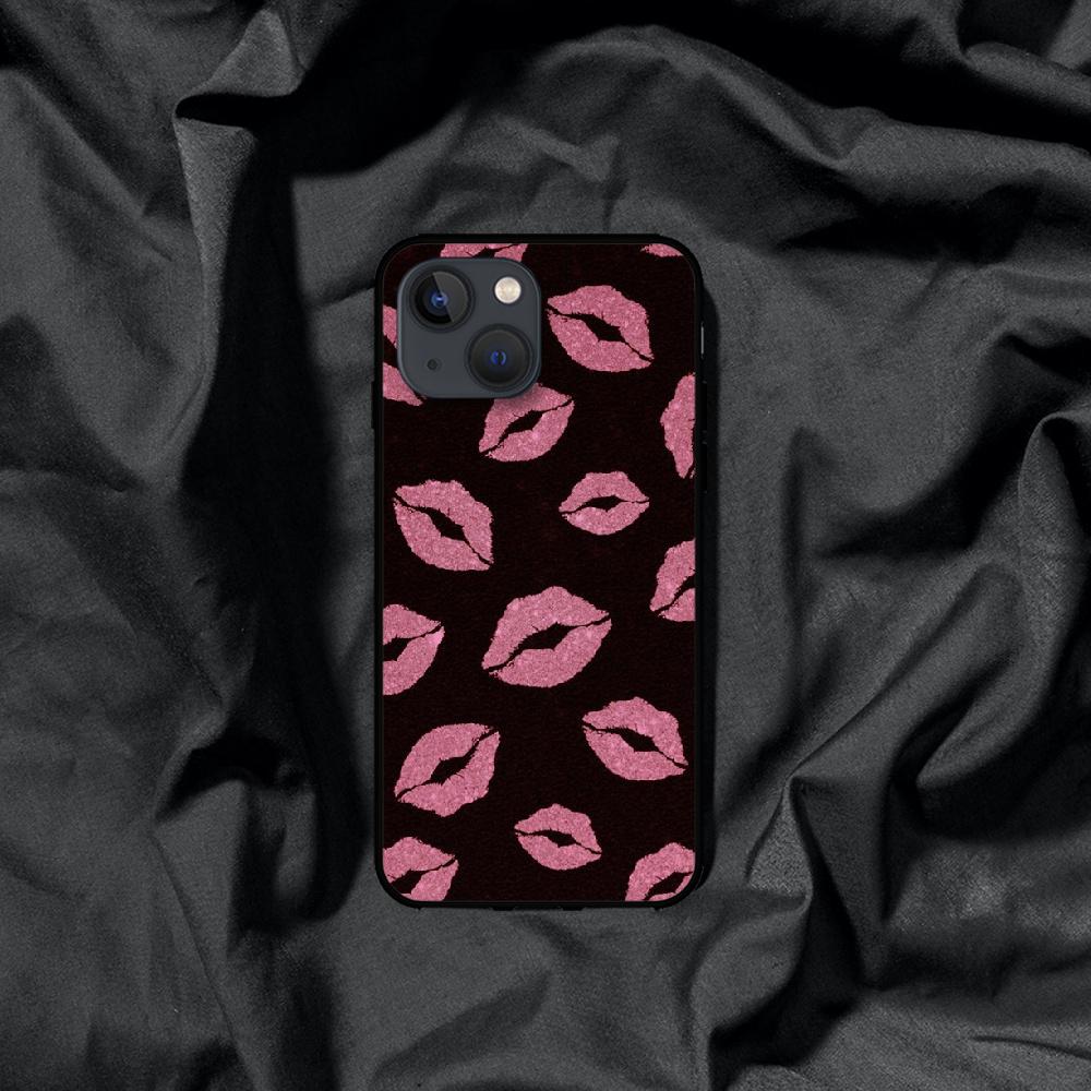 Lips Kiss Art Phone Case For iPhone Samsung Galaxy Redmi Xiaomi Note S A 16 15 14 13 12 11 20 21 22 23 53 54 Pro Plus Ultra Silicone Cover
