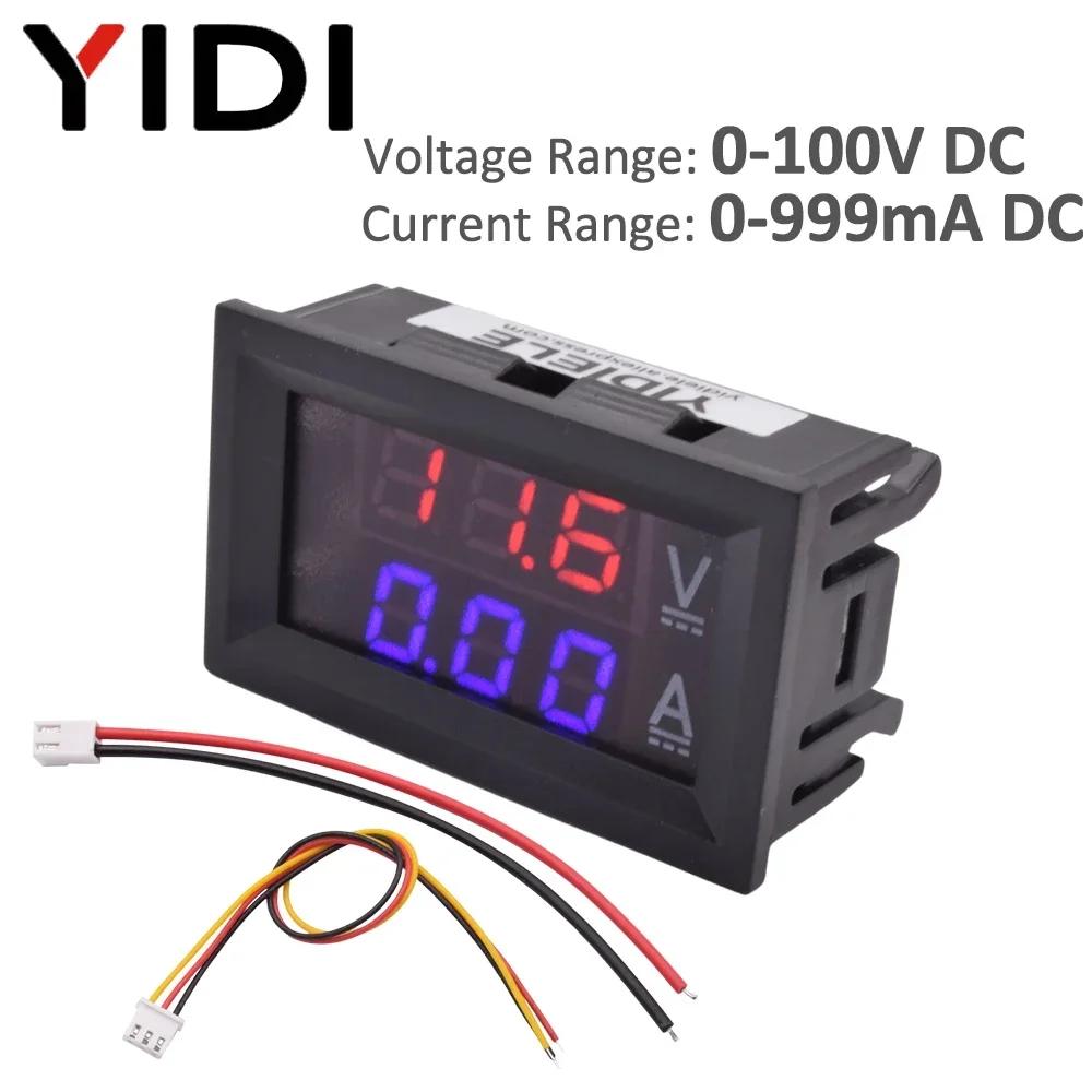 0.56 Inch LED Digital Display Current Voltage Meter DC 0-100V 0-1A 0-10A Ammeter Voltmeter Calibrate Reading Volt Amp Detector