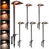 LEONLITE 6-Pack 5CCT Anti-Glare Low Voltage Pathway Lights, 12-24V AC/DC