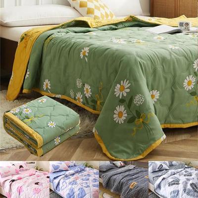 New Printing Air Conditioning Comforter Soft Breathable Thin Blanket Bedspread Thin Sheet  Cool Bedding
