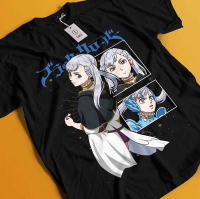 Koszulka Black Clover Asta Yuno Anime Manga T-shirt Anime Manga T-shirt Czarna Koszulka