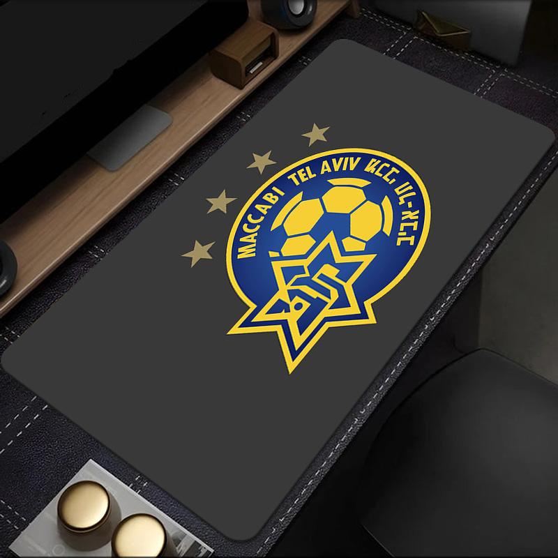 Maccabi Haifa Fc Crest mouse pad, rubber base, esports desk mat, mouse pad for gamers and office use, gaming desk , easy to clean mat