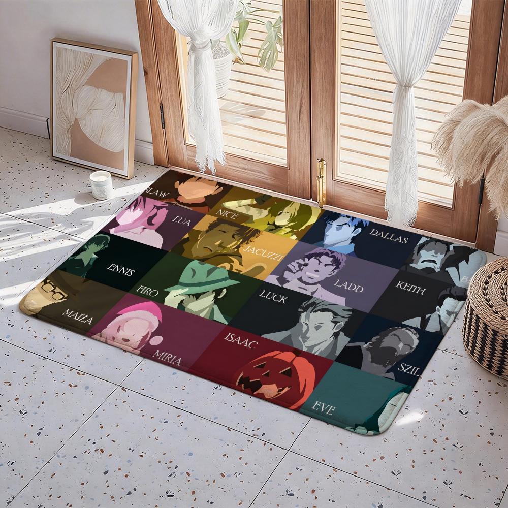 Anime B Baccano! Floor Mat Eco Flannel Doormat Non Slip Odorless Indoor Floor Rug Soft Short Plush Home Mat