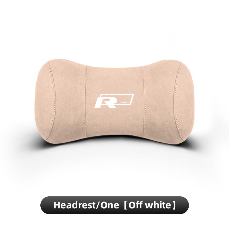 Car Seat Safety Headrest Pad Auto Emblem Neck Pillow For VW Golf Polo Tiguan Touran Jetta Passat CC T5 GTI Arteon T-Cross Beetle Zl9