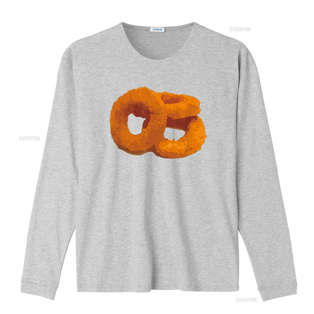 Onion Rings T Shirt Fried Crispy Flavored Appetizer vintage Washed graphic Comfortable homme Stylish Unisex Stretched Slightly