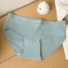 5Pcs Weather Pattern Solid Color Panties Mid Waist Underwear for Women Simple Seamless Briefs  Lady