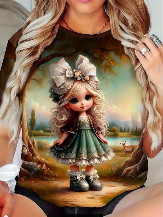 Custom Short Sleeve Ladies' T-Shirt with 3D Prints – Thousands of Styles Available