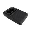 Car Center Console Armrest Pad Faux Leather with Cup Holder   Fit Arm Rest Cushion for Cars SUVs Trucks