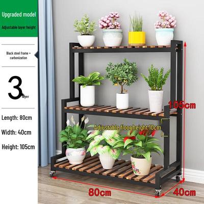 Multi-tier Iron Art Ladder Flower Stand