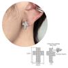 Rock Hip Hop Iced Out Stud Earring for Men Male Ice Studded Zircon Gold Color Piercing Ear Accessories Hiphop Trend