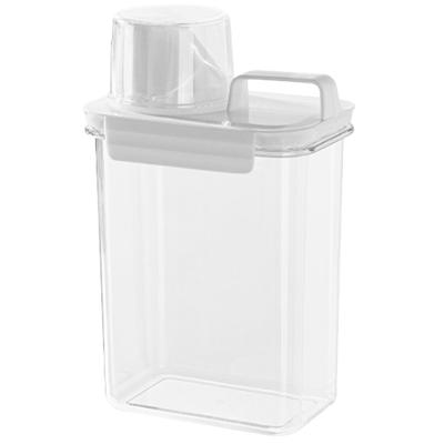 Distributeur de lessive avec tasse à mesurer Récipient pour lessive en poudre Récipient pour perles parfumées pour buanderie