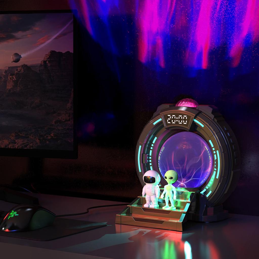The Portal Is Shaped With Flowing Light Projection, Featuring Timing And 8 Kinds Of Noise
