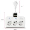 1-to-3 European Converter & Independent Control Switch - Flame Retardant