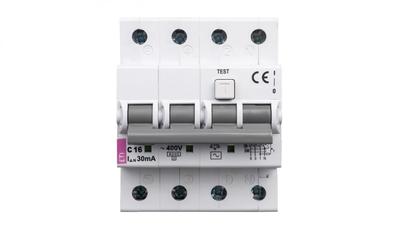 Interruptor diferencial 4P 16A C 0.03A tipo AC KZS-4M 002174024
