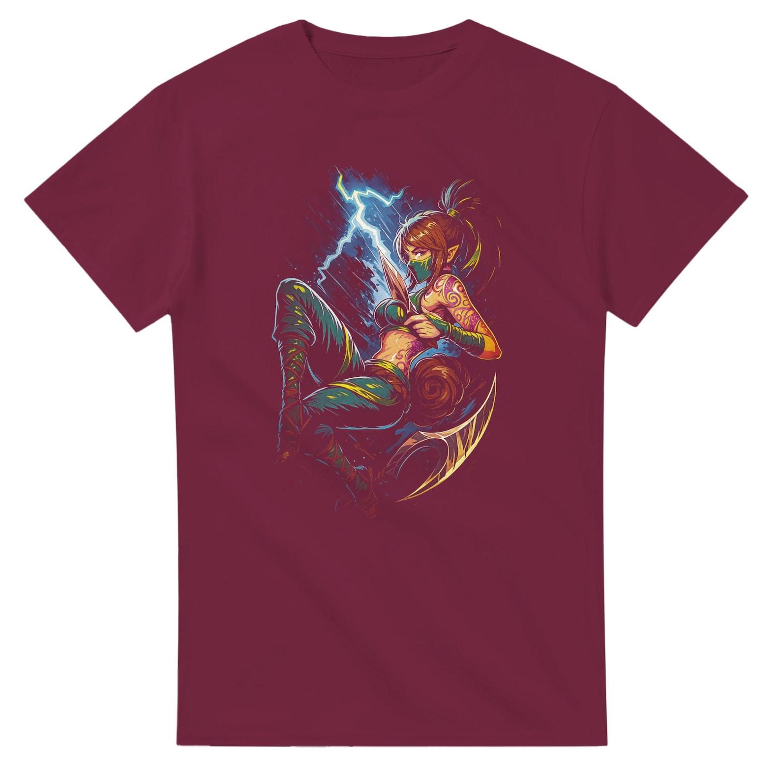 Akali LoL Halftone Heavyweight Unisex Crewneck T shirt | Gildan® 5000 L