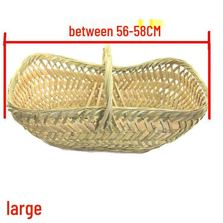 Handmade Small Bamboo Woven Basket for Fruits, Vegetables, Eggs, and Kitchen Storage
