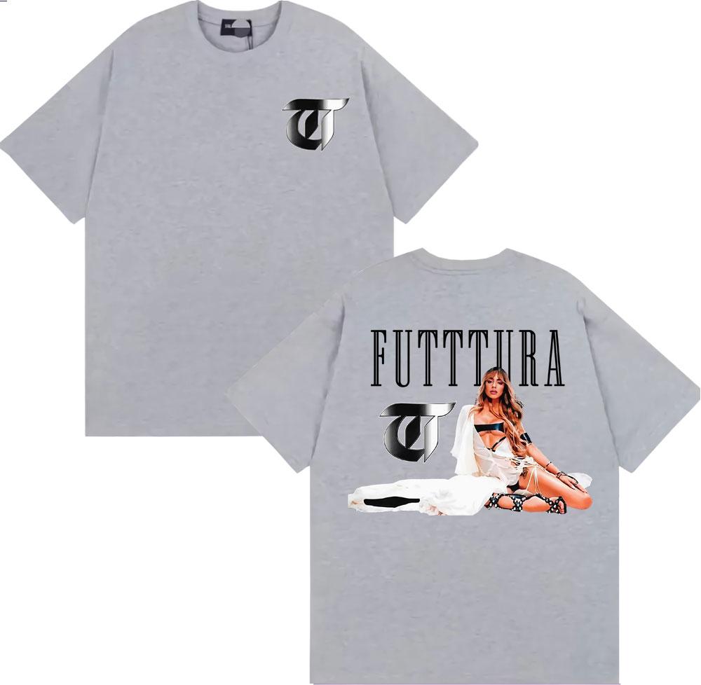 Tini Stoessel Futtura Album Tour 2025 Merch T Shirts Men Women Hip Hop Vintage Trend T Shirt Cotton 100 Loose Oversized Tshirt
