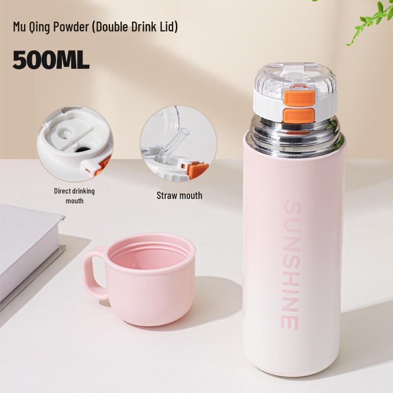 New Home Dual-Use Insulated Stainless Steel Children's Cup 316: Stylish, Portable, Bouncing Lid