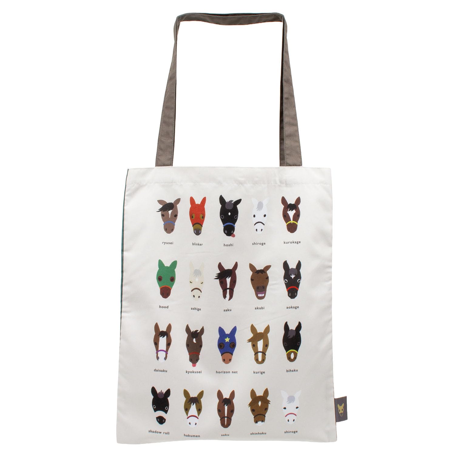 

Greeting Life KEIBA Horse Racing Art Tote Gray Bag, Face, ETZ-210, сірий колір