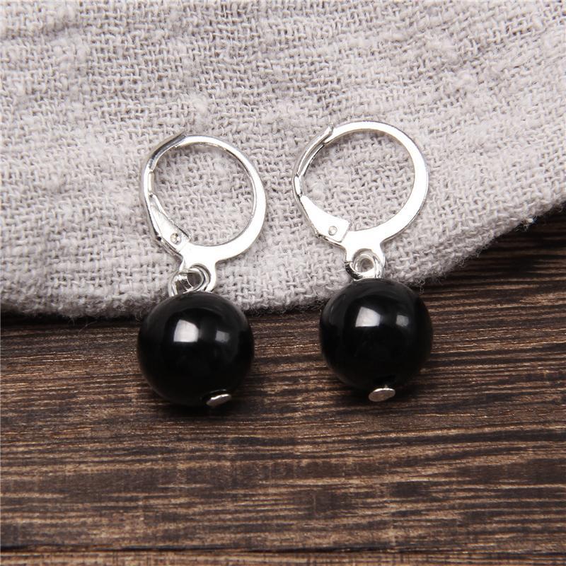 Handgemachte rote und grüne Achat-Steinperlen-Ohrringe für Damen, natürlicher Lapislazuli und Amethyst-Steinperlen, Charm-Ohrringe, Schmuck