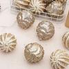 12pcs 8cm Painted Christmas Hanging Balls Plastic Merry Christmas Tree Decor  Children Gifts