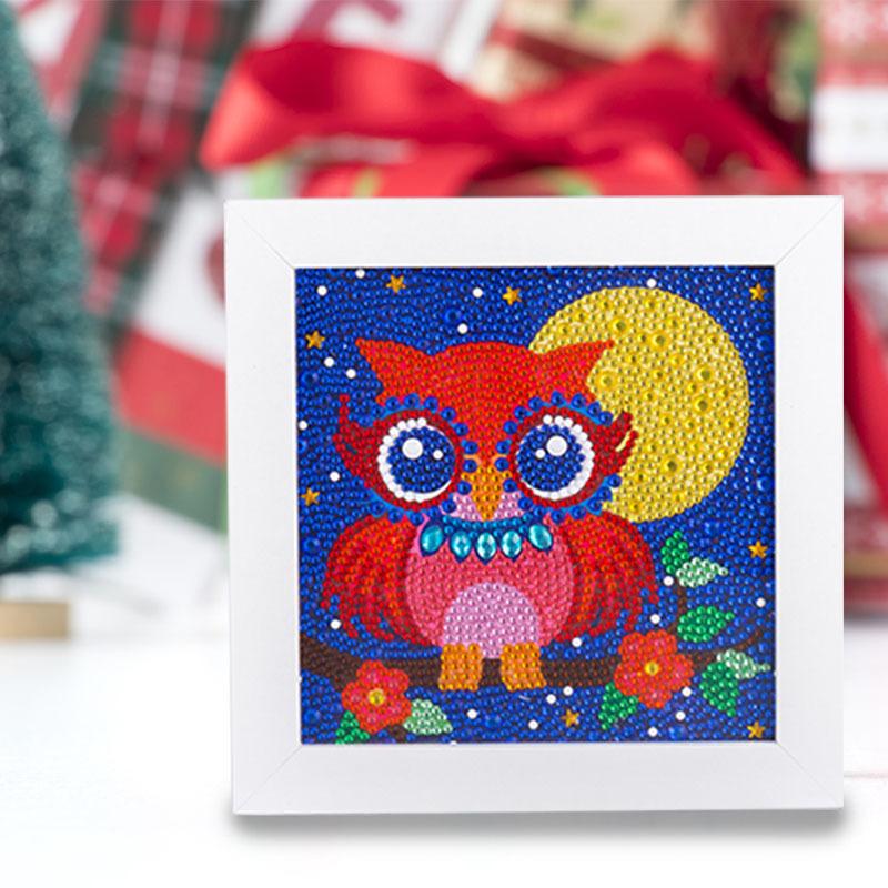 Kids Full Drill 5D Diamond Painting Kit, Cartoon Animal Handmade Diy Diamond Paste Decor Art