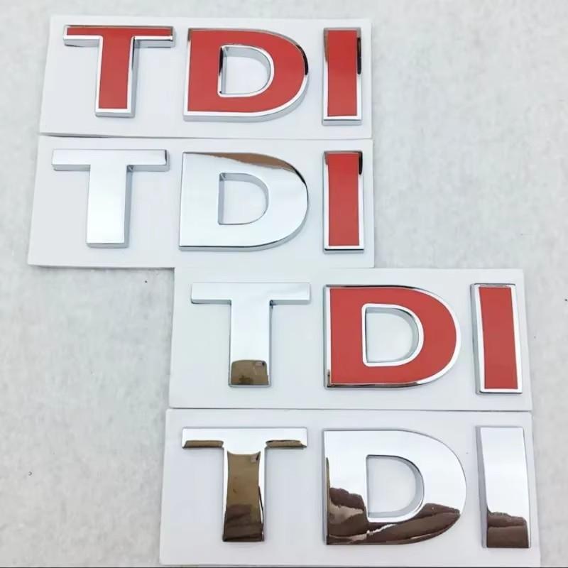 VEMZG1 3D Metal Letters For Car Stickers TDI Letters VW Golf 4 5 6 7 JETTA PASSAT MK2 MK4 MK5 MK6 MK7 TDI Emblem Logo Badge Accessories
