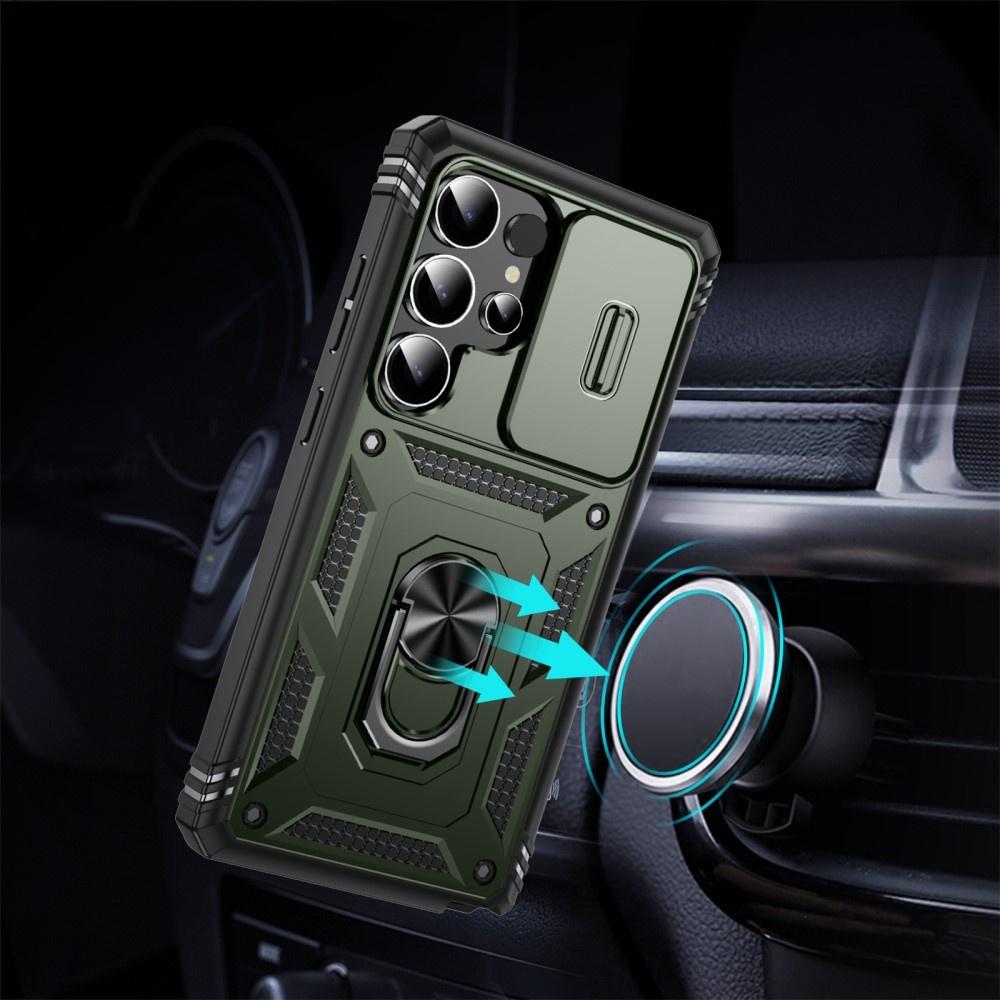 Samsung Galaxy S25 Ultra Case, KickStand Camera Lens, Dark Green