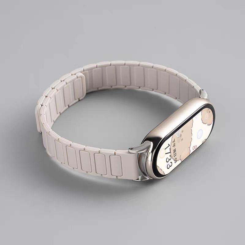 

Magnetic Loop Wirstband for Mi Band 8/9 Strap Silicone Sport Watchband for Xiaomi Mi Band 8 9NFC Correa Bracelet Metal Interface for Miband 9 9NFC