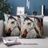1 pillowcase 2D flat printing Horse Patterned Cushion 2D Flat Printed Polyester pillowcase sofa decorative cushion cover
