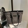 Trendy Casual Commuter Tote Bag In Red Polka Dot And Black Heart Patterns For Fashion-forward Students