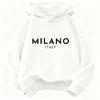 New Autumn/Winter Fashion Milanese Letter Print Children's Hoodie, Boys' and Girls' Christmas Gift, Casual Hip Hoodie Style