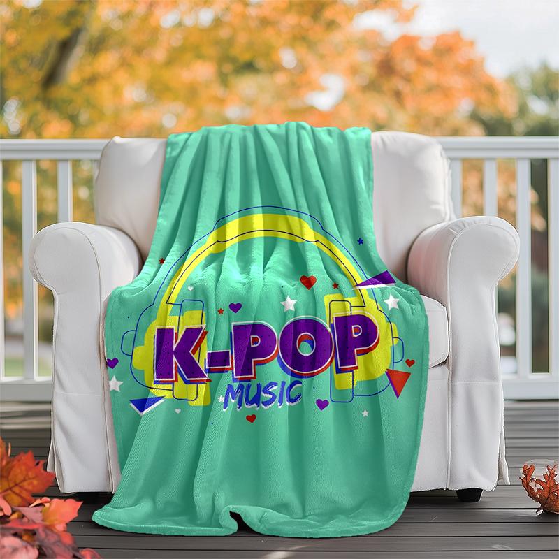 KPOP Flannel Blanket Soft Warm All-Season Throw, Design for Camping, Car Travel, Hiking Sofa, Bed, Office Perfect Gift for Parties