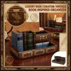 Vintage Pen Holder Organizer, Luxury Desktop Storage Box for Home Study Desk Decor Gift