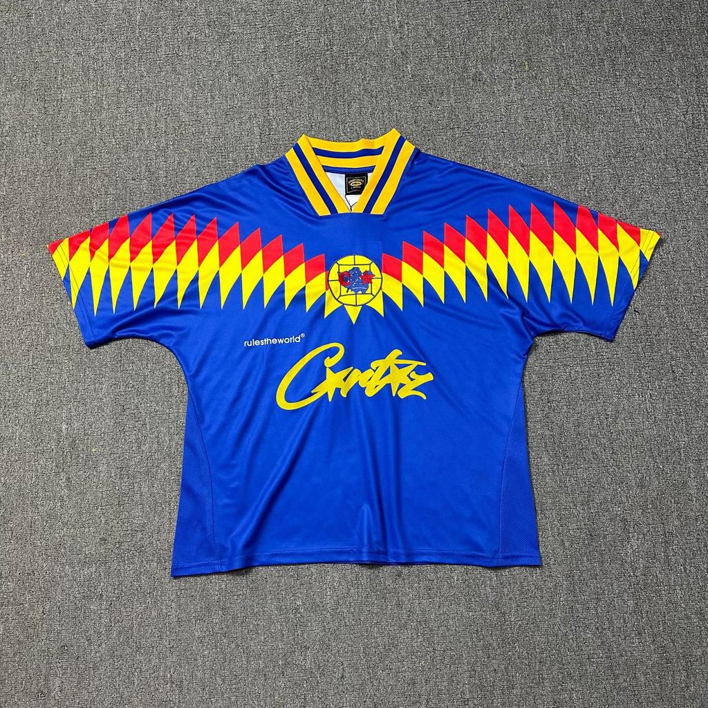 European and American High Street Trendy Brand Alcatraz Sports Short-sleeved T-shirt Football Uniform Breathable Polo Shirt Couple Outfit
