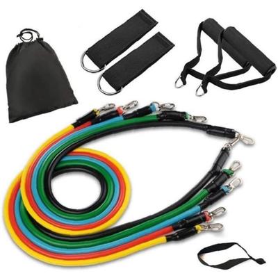 Weerstandsband - Meerkleurig - Set van 11 stuks - Verstelbare weerstand - Fitness - Beginner