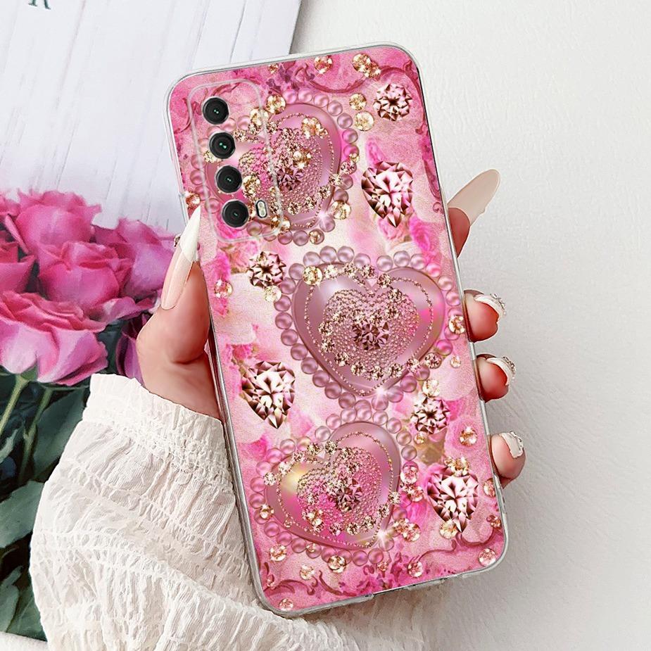 For Huawei Y7a Case PSmart 2021 Cute Cat Fashion Painted Cover Soft Slim Phone Case For Huawei P Smart 2021 Y 7a HuaweiY7a Shell
