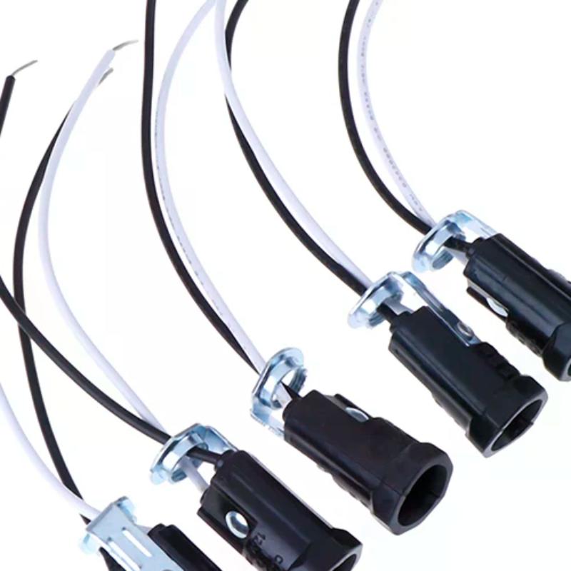 5 Pezzi Base per Candela Lampada E12 Portalampada USA Prese Luci Senza Interruttore Con Cavo da 15CM