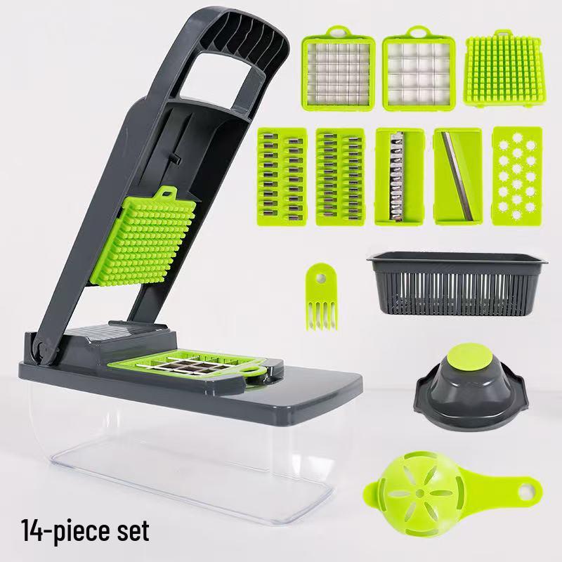 Multifunctional Veggie Cutter & Peeler: Potato, Carrot, and Vegetable Slicer, Dicer, Grater.