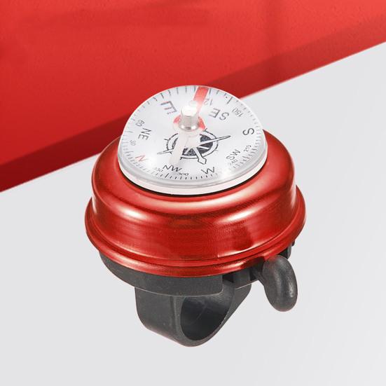Fahrradklingel aus Aluminiumlegierung, Kompass, für die Lenkermontage, klarer, knackiger, lauter Ton, universelle Hupe für MTB, Straße, Mountainbike, Fahrradzubehör