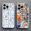 European Fresh Sardines Crab Phone Case For IPhone 16 15 14 Pro Max Plus 13 12 Mini 11 Pro Max X XR XS 8 7 Plus SE2 Back Covers