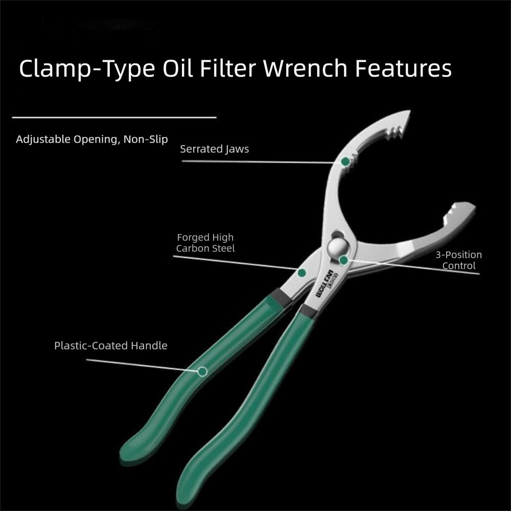 Clamp Type Oil Filter Pliers Removal Design Clamp Type Wrench Filter Wrench Tool Car Maintenance