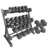 Rubber-Coated Hex Dumbbells - Solid Cast Iron for Home Gym Fitness and Muscle Building