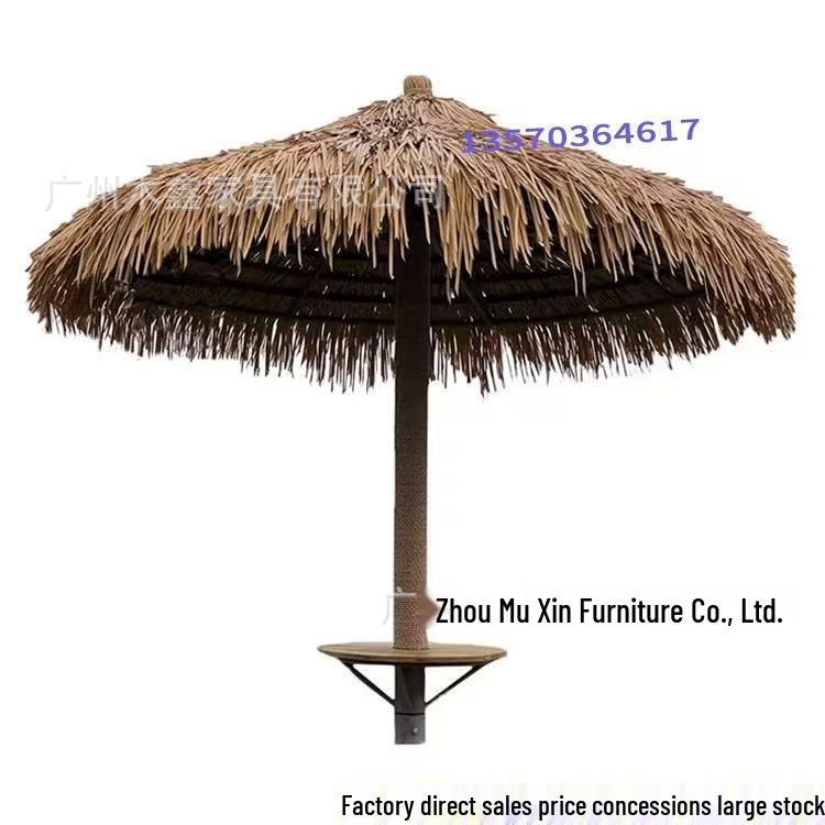 Thatch Straw Beach Umbrella for Outdoor, Pool, and Villa Courtyards