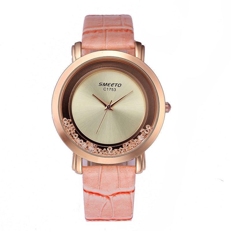 

Жіночий повсякденний браслет Lvpai Casual Quartz Leather Band рожевий