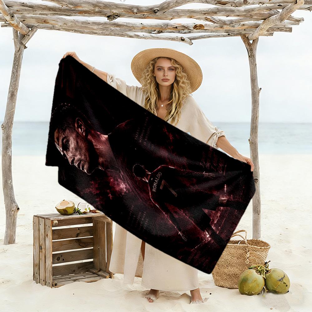 Ronaldo's Legacy Football Beach Towel Super Soft & Absorbent Comfortable Lightweight