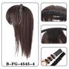 Synthetic Short Straight Clip In Bangs Wig Forehead Hair Band Bangs Filler Hair For Women Daily Easy To Wear