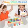 1Set Sorting Stacking Toy Wooden Sorting and Stacking Toy Educational Color Matching Stacking Puzzle Game for Toddlers Boys Girl