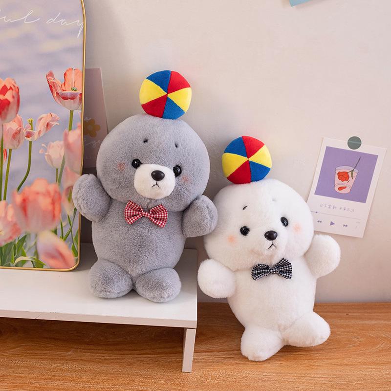 Cute Seal Plush Toy - Cartoon Animal Doll, Soft Bedtime Companion, Soothing Gift for Kids